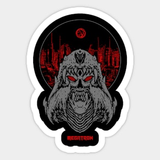 Megatron Metal Style Sticker